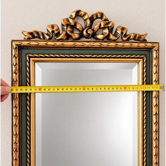 Gold Vintage Belgian Gold Full-Length Mirror, 1970s For Sale - Image 8 of 13