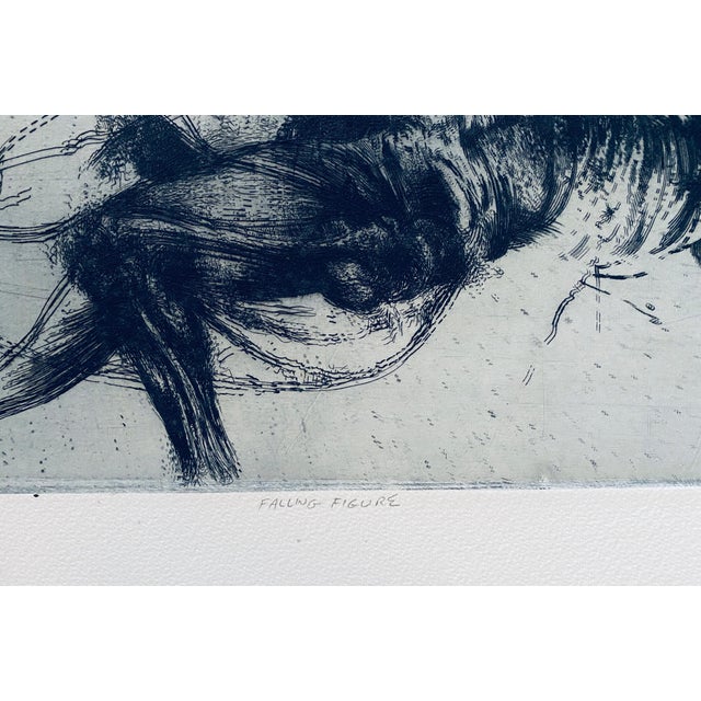 Mid 20th Century Robert A. Birmelin, Falling Figure, American Modernist Abstract Etching For Sale - Image 5 of 8