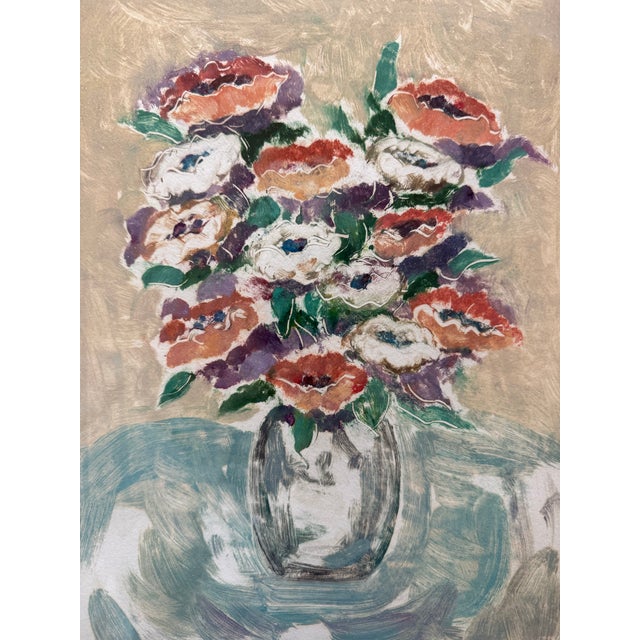 Vintage Framed Floral Still Life Painting For Sale - Image 4 of 12