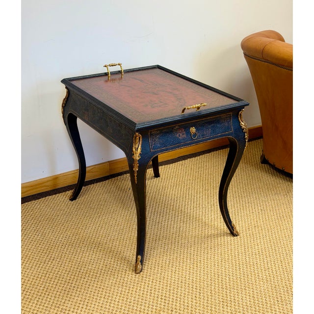 Vintage Maitland Smith Hollywood Regency 3 in 1 Chess Backgammon Games Table For Sale - Image 11 of 14