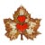 Vintage Maple Leaf Drip Glaze Ceramic Ashtray For Sale