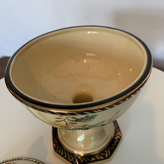 1930s Covered Bowl on Stand from Hubert Bequet, 1930s For Sale - Image 5 of 14
