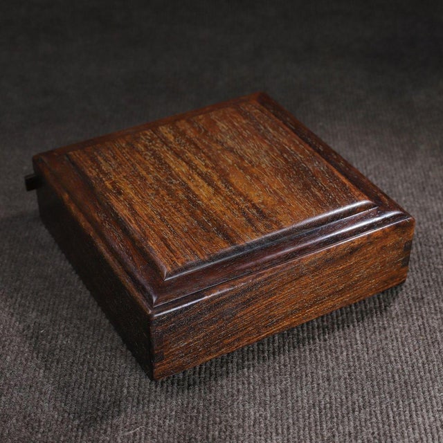 Chinese Chinese Huali Rosewood Square Puzzle Box With Sliding Mechanism For Sale - Image 3 of 10