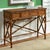 Coastal English Console Table, Brown, Rattan For Sale - Image 3 of 4