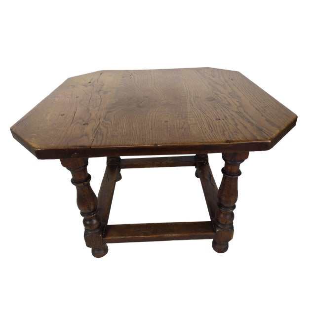 Rustic Oak Coffee Table, 1950s For Sale