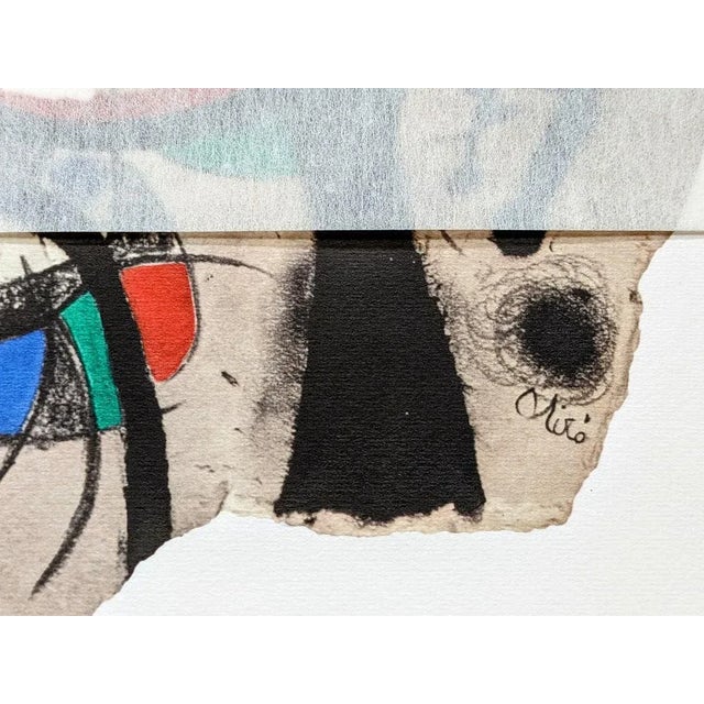 Joan Miro - Tete dans la nuit, 1973 Beautiful quality limited edition lithograph signed in the stone lower right and under...