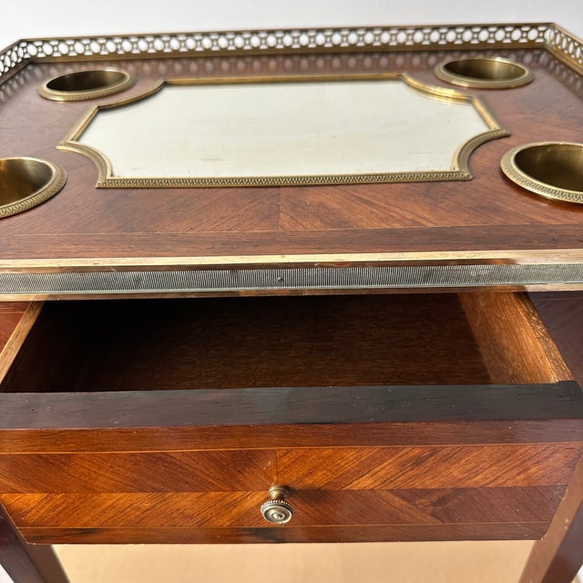 Antique 1890's Boin-Taburet Louis XVI Marquetry Salon Table Napoleon III France For Sale - Image 13 of 17