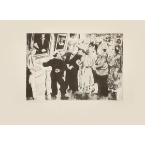 1939 After Peggy Bacon "Esthetic Pleasure", First Edition Period Offset Lithograph