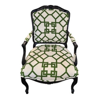 Mid 20th Century Louis XV Style French Fauteuil Chair For Sale