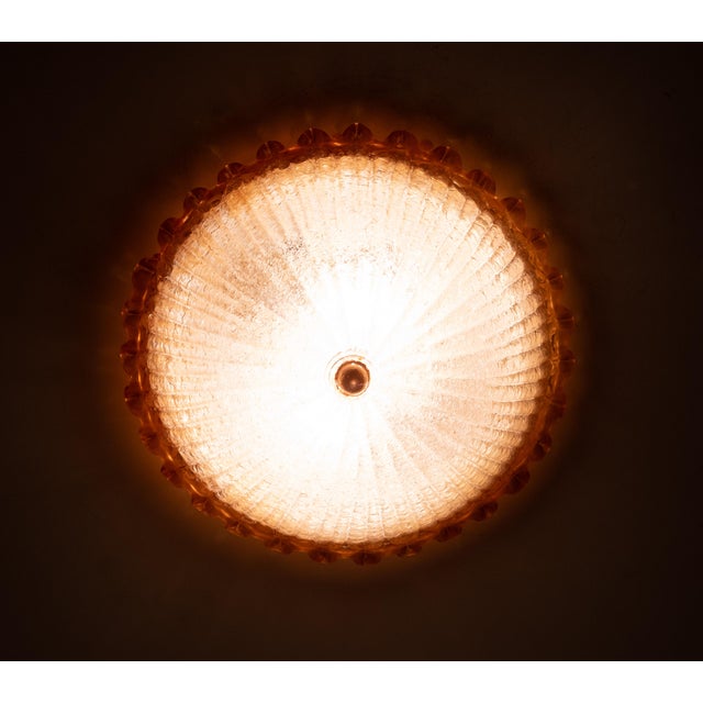 Mid-Century Flush Mount attributed to Barovier & Toso, Italy, 1970s For Sale - Image 9 of 11