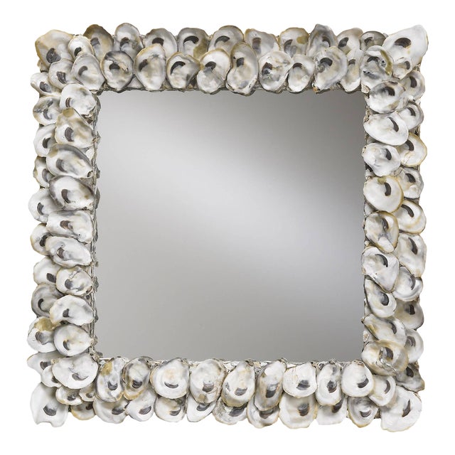 Currey & Company Oyster Shell Mirror For Sale