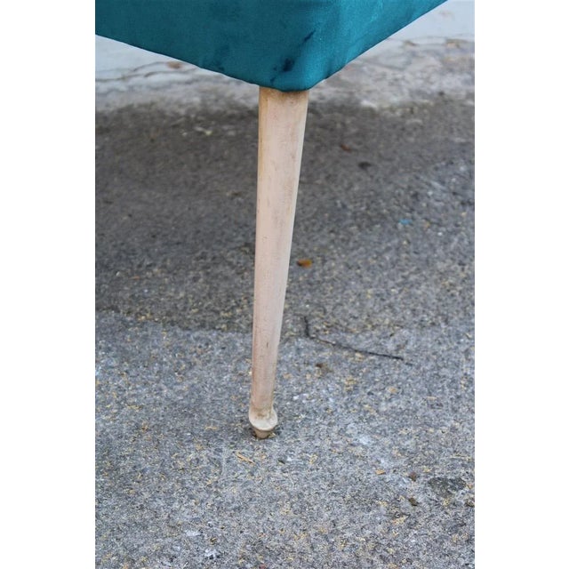 Italian Green Velvet Piccolo Sofa, 1950s, in Very Good conditions. Designed 1950 to 1959 I have official proof of...