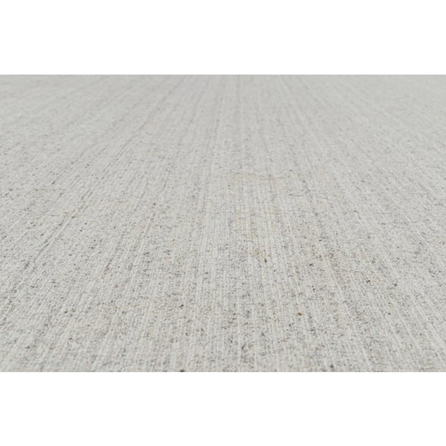 Rug & Kilim 2010s Rug & Kilim’s Modern Rug in Solid Gray and Off-White Striae - 14x20 For Sale - Image 4 of 6