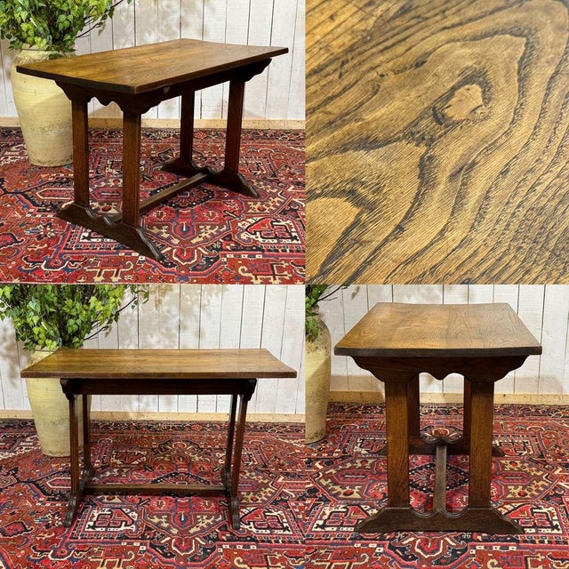 Chestnut Bistro Table, 1950s For Sale - Image 12 of 13