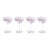 Audrey 4-Piece Set Hand Etched Coupe Glasses, Clear Luster For Sale