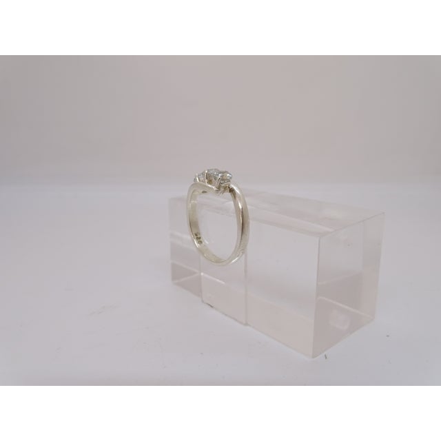 Trilogy Ring with Aquamarine in 925 Sterling Silver, 2010s For Sale - Image 16 of 18