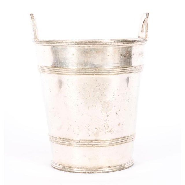 Silver Antique Art Deco Silver-Plated Champagne Cooler attributed to Hutton Sheffield, 1920s For Sale - Image 8 of 14
