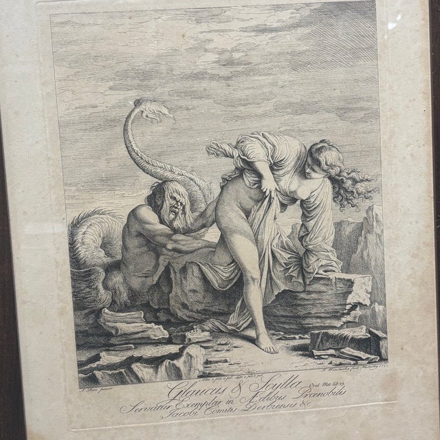 Hamlet Winstanley, Depicting the Myth of Glaucus and Scylla, 1720s, Engraving For Sale - Image 14 of 15