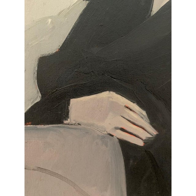 Late 20th Century Bruno Paoli "Miriam" Original Italian Modern Figurative Portrait, 20th Century Florence Italy Fine Art Painting, Oil on Canvas, 30.5x20" For Sale - Image 5 of 9