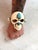 Boho Chic Vintage Silver and Resin Skull Cuff Bracelet For Sale - Image 3 of 7