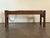 Striking vintage French coffee table from the 1970s, crafted in solid oak and faux leather designed in a bold Brutalist...