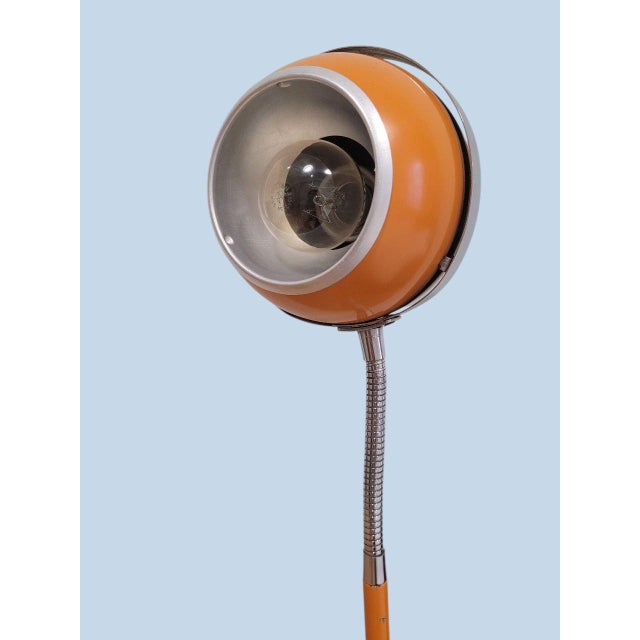 Metal Space Age Swiveling Table Lamp for Clamping For Sale - Image 7 of 15