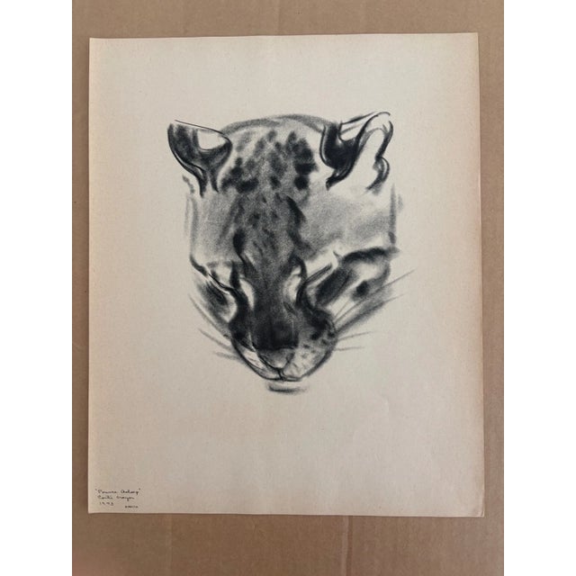 Up for sale is this vintage print from a 1943 collection by acclaimed illustrator Clare Turlay Newberry. It is matted in a...