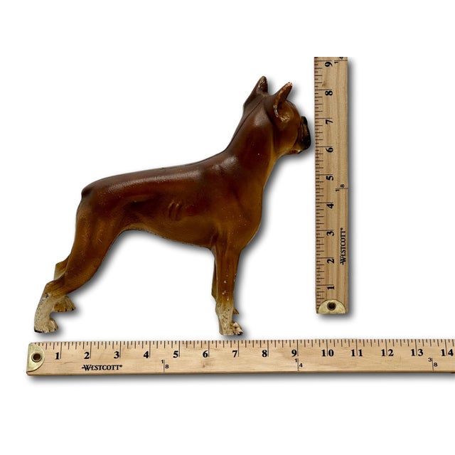 Very Rare & Hard 2 Find Vintage 1930s Hubley Mfg. Co. Cast Iron Standing Boxer Dog Doorstop in Excellent Condition For Sale - Image 17 of 18