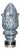 Zinc Crowned Acorn 1920s Decorative Element Mounted on Circular Lucite Base For Sale