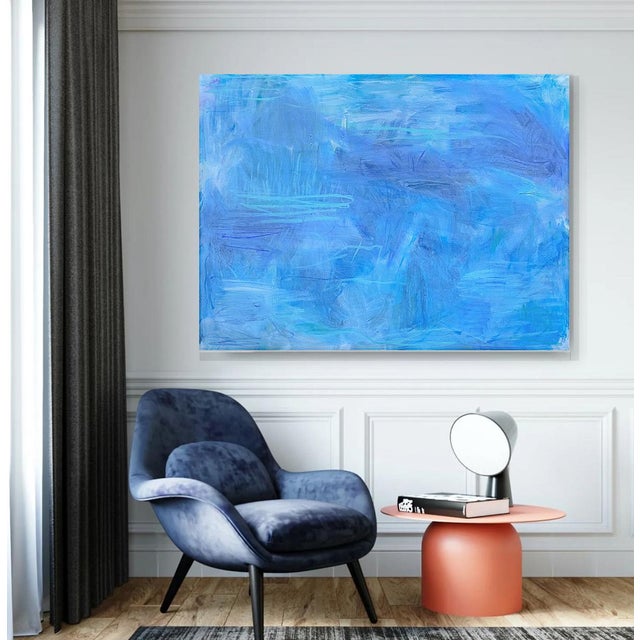 "Reflection" by Trixie Pitts Large Abstract Oil Painting For Sale - Image 13 of 13