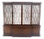 Large 8' Wide Mahogany Two Part individual Glass Panels Breakfront MINT For Sale