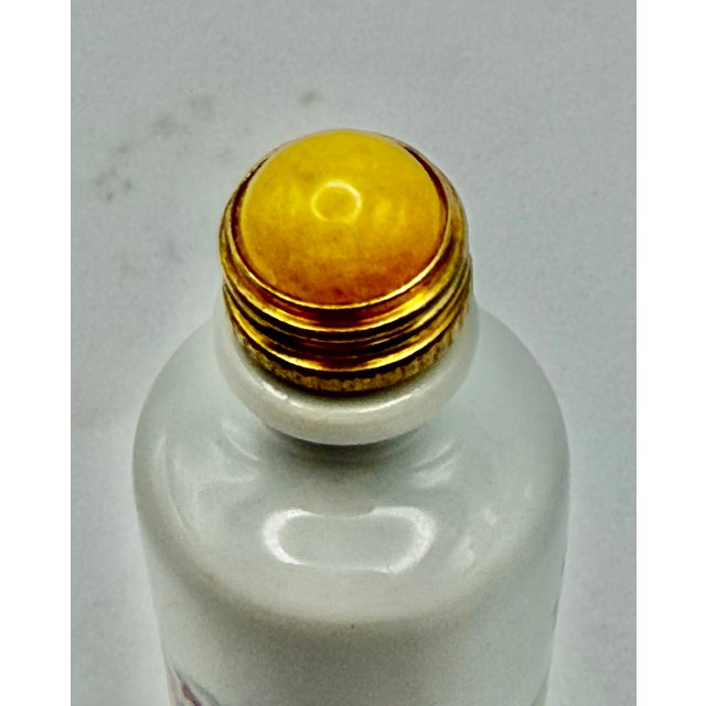 Painted Porcelain Tubular Shape Snuff Bottle For Sale - Image 10 of 12