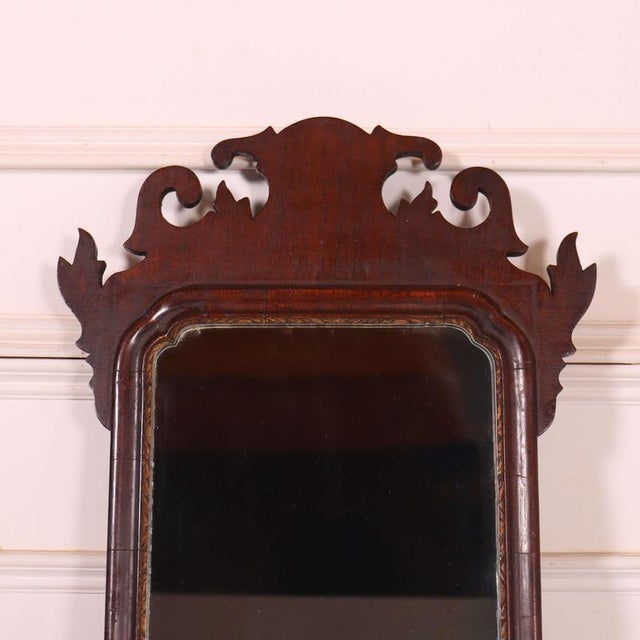 Small Georgian Style Mirror in Mahogany, 1920s For Sale - Image 3 of 5