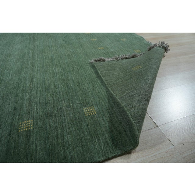 2020s 6x9 Green Lori Baft Gabbeh Style Hand-Knotted Wool Rug For Sale - Image 5 of 5