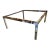 Vintage Modernist Glass and Chrome-Plated Steel Square Coffee Table For Sale