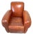 Oversized French Modern Leather Club Chair, France, Circa 1960s For Sale