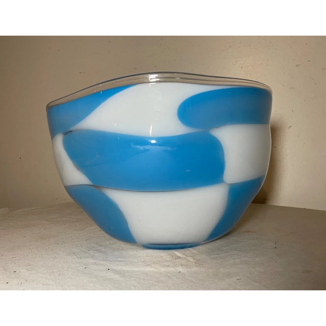 Huge Blown Harry Stuart RPM Studio Centerpiece Bowl Art Glass Sculpture Vase For Sale - Image 10 of 12