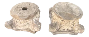 19th Century English Neo-Gothic Limestone Capitals Architecture - a Pair