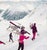 Mountain Top by Toni Frissell Skiers make their way to a run, Klosters, Switzerland, 1954. (Photo by Toni Frissell) 12x12"...