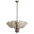 Chandelier in Brass & Glass by Paavo Tynell for Idman Oy, Finland, 1940s For Sale