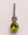A lovely pair of drop earrings with large, faceted oval peridot gemstones with round, brilliant cut diamonds in a pave`...