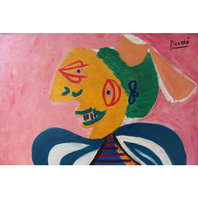 Mid-Century Modern Composition, Oil Painting, 1950s, Framed For Sale - Image 13 of 14