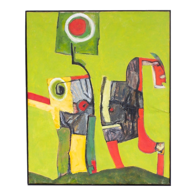 Abstract Oil on Canvas Painting by James L. Bruch For Sale