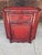 Late 20th Century Vintage Bamboo & Rattan Vermillion Red Faux Tortoise Shell Side Table - Newly Painted For Sale - Image 5 of 11
