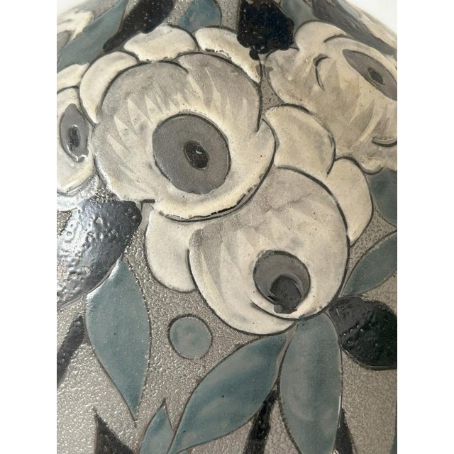 Blue Vase by Adrien Mazoyer, France, 1930 For Sale - Image 8 of 16