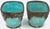 Pair Italian Turquoise Crackle Glaze Cachepots by Arte Italica For Sale - Image 4 of 7