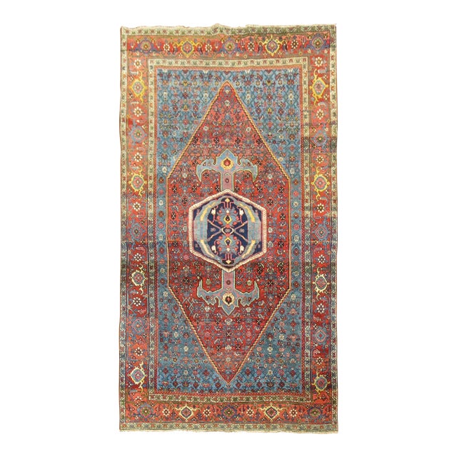 Early 20th Century Connoisseur Large Scale Formal Persian Bidjar Accent Size Rug For Sale