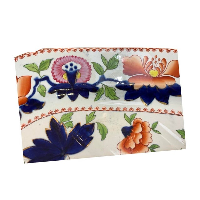Mid 19th Century Imari Style Floral Meat Platter For Sale - Image 4 of 5