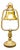Empire Style Glass and Metal Desk Lamp, France, Early 20th Century For Sale