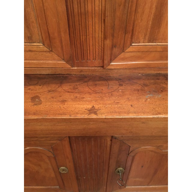 Brown Late 18th Century Louis XVI Fruitwood Buffet Deux Corps For Sale - Image 8 of 13